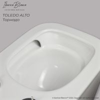Унитаз Iberica Blanca Toledo Alto подвесной с сиденьем Микролифт арт-IB.TLA.234.1B1 — фото 2, Подвесные унитазы