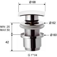 Донный клапан Remer click-clack Хром арт-904SCC2114 — фото 2, Донные клапаны