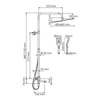 Душевой комплект с термостатическим смесителем арт-A199.119.103.010.CH Thermo — фото 3, Душевые стойки