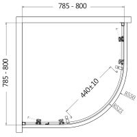 Товар: Душевой уголок AQUAme 80x80 профиль Хром стекло прозрачное арт-AQM3801F-8 - фото 3 Душевой уголок AQUAme 80x80 профиль Хром стекло прозрачное арт-AQM3801F-8 — фото 3, Душевые уголки четверть круга