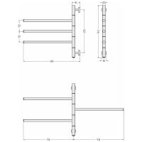 Электрический полотенцесушитель Сунержа Триада 540х585 Белый матовый арт-30-0822-0540 — фото 2, Электрические полотенцесушители