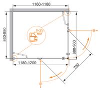 Товар: Душевой уголок CEZARES арт-VERONA-W-AH-2-120/90-C-Cr - фото 2 Душевой уголок CEZARES арт-VERONA-W-AH-2-120/90-C-Cr — фото 2, Прямоугольные душевые уголки