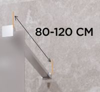 Душевая перегородка Radomir Walk-in G1 100 профиль Хром стекло матовое арт-1-10-0-0-0-1891 — фото 3, Душевые перегородки