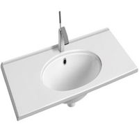 Раковина CeramaLux 91 Белая арт-9090F — фото 1, Раковины встраиваемые сверху