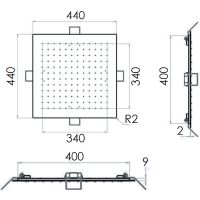Товар: Верхний душ Remer Хром арт-357EFS44 - фото 2 Верхний душ Remer Хром арт-357EFS44 — фото 2, Верхние души