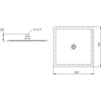 Верхний душ Remer Хром арт-357UFD30X — фото 2, Верхние души