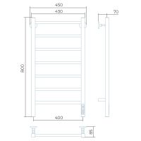 Электрический полотенцесушитель Larusso Феличия П7 400х800 Хром арт-4670078536303 — фото 2, Электрические полотенцесушители