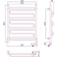 Электрический полотенцесушитель Сунержа Элегия 2.0 800x600 R Хром арт-00-5219-8060 — фото 5, Электрические полотенцесушители