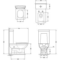 Унитаз биде Laguraty с бачком и сиденьем Микролифт арт-2350AC — фото 5, Напольные унитазы