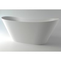 Ванна из искусственного камня Holbi Afina 161x66 Белая матовая арт-1.01.004.11.1 — фото 1, Ванны из искусственного камня