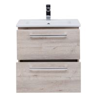 Тумба GIO, 60 см, подвесная, 2 ящика, дуб кантри арт-77.0102D — фото 9, Тумбы под раковину