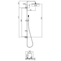 Душевая система Bossini Cosmo с термостатом Золото арт-L10196.021 — фото 2, Душевые стойки