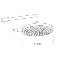 Товар: Верхний душ Margaroli Хром арт-208CR - фото 2 Верхний душ Margaroli Хром арт-208CR — фото 2, Верхние души