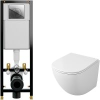 Комплект унитаза Owl 1975 Vind Cirkel-H TOWLT190302 с инсталляцией Cersanit Black 35 S-IN-BLACK-Cg-w арт-TOWLT190302+S-IN-BLACK-Cg-w — фото 1, Комплекты унитаз + инсталляция