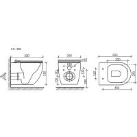 Унитаз Ceramicanova Mia Rimless подвесной с сиденьем Микролифт арт-CN1805 — фото 14, Подвесные унитазы