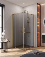 Душевой уголок CEZARES арт-SLIDER-AH-2-80/90-90/100-GRIGIO-BORO — фото 1, Прямоугольные душевые уголки