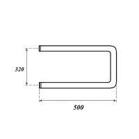 Водяной полотенцесушитель Point П-образный 320x500 Хром арт-PN35335 — фото 5, Водяные полотенцесушители