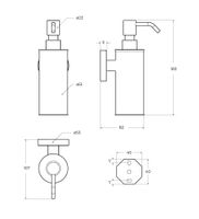 Диспенсер для мыла подвесной CEZARES арт-RELAX-SOIS-M-BORO — фото 2, Дозаторы