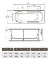 Акриловая ванна Relisan Eco Plus Прага 170x70 без гидромассажа арт-Гл000015195 — фото 2, Акриловые ванны