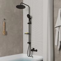 Душевая система Milardo Ideal Spa Черный матовый арт-ILSBL3FM76 — фото 1, Душевые стойки