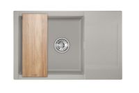 Granula-ES-, кухонная мойка, кварц, ESTETICA арт-7807, БАЗАЛЬТ — фото 3, Кухонные мойки