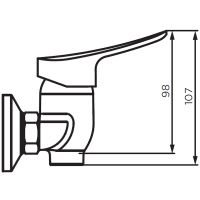 Смеситель для душа Dorff Norma Хром арт-D1020000 — фото 4, Смеситель для душа