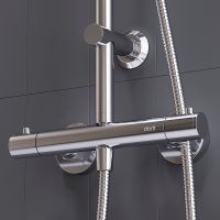 Душевая система Dorff Futura с термостатом Хром арт-D0710400 — фото 4, Душевые стойки