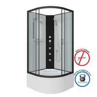 Душевая кабина Niagara Classic NG-6708-14BKG (90х90х200) высокий поддон(40см),черный,стекло прозрачн арт-67081414BKG — фото 3, Душевые кабины