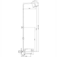 Душевая система Haiba Хром арт-HB2424 — фото 3, Душевые стойки