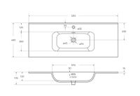 Товар: Керамическая раковина CEZARES арт-CZR-8095-120 - фото 6 Керамическая раковина CEZARES арт-CZR-8095-120 — фото 6, Раковины встраиваемые сверху