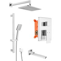 Товар: Душевая система Swedbe Platta Хром арт-5545 - фото 1 Душевая система Swedbe Platta Хром арт-5545 — фото 1, Встраиваемые душевые комплекты