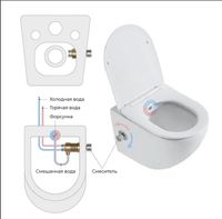 Унитаз биде Laguraty подвесной с сиденьем Микролифт арт-YL038S — фото 5, Подвесные унитазы