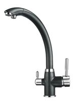 Granula- (чёрный металлик), СМЕСИТЕЛЬ КУХОННЫЙ арт-2167, ШВАРЦ — фото 2, Смесители для кухни