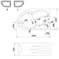 Акриловая ванна Creto Doris 160х100 L без гидромассажа арт-14-160100L — фото 2, Акриловые ванны