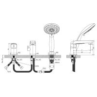 Смеситель на борт ванны Rossinka Хром арт-S35-39 — фото 2, Смесители на борт ванны