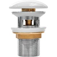 Донный клапан Iddis Optima Home click-clack Белый глянцевый арт-OPHWS0Wi88 — фото 1, Донные клапаны