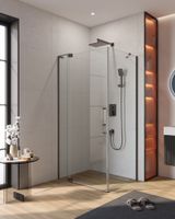 Душевой уголок CEZARES арт-SLIDER-AH-1-100-70/80-C-GM — фото 1, Прямоугольные душевые уголки
