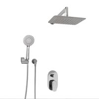 Встраиваемый комплект для душа с верхней душевой насадкой и лейкой арт-A14031 — фото 3, Встраиваемые душевые комплекты