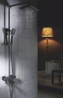 Товар: Душевая система Rose R35H с термостатом Черная матовая арт-R3536H - фото 3 Душевая система Rose R35H с термостатом Черная матовая арт-R3536H — фото 3, Душевые стойки