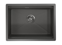 Granula-KS-, стальная кухонная мойка KITCHEN SPACE арт-6045U, ГРАФИТ МАТОВЫЙ — фото 1, Кухонные мойки