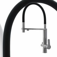Смеситель для кухни Swedbe Selene Plus Нержавеющая сталь Черный арт-8440 — фото 4, Смесители для кухни