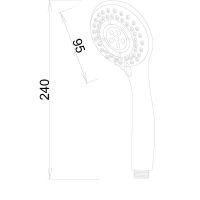 Ручной душ Melodia della vita Luxe Хром арт-MKP26300BL — фото 2, Лейки для душа