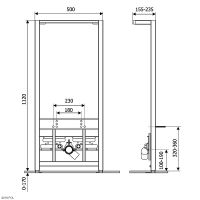 Инсталляция KK POL для биде без клавиши смыва арт-ZPO/706/0/K — фото 2, Инсталляции для биде