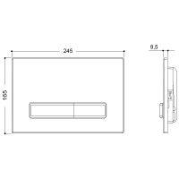 Клавиша смыва Aqueduto Retangulo Хром арт-RET0100 — фото 2, Кнопки смыва