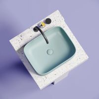 Раковина-чаша Ceramicanova Element 51 Зеленая матовая арт-CN6052MLG — фото 10, Раковины накладные