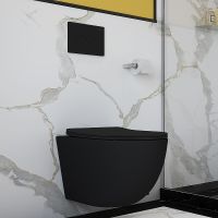 Комплект унитаза с инсталляцией Aqueduto Cone с сиденьем Микролифт и Черной матовой клавише арт-AQDS036T — фото 14, Комплекты унитаз + инсталляция