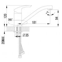 Смеситель для кухни Lemark Plus Strike Хром арт-LM1104C — фото 2, Смесители для кухни
