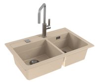 Мойка для кухни ALVEUS GRANITAL ATROX 50 TERRA - G22 в комплекте с сифоном 1132822, арт-1131999.0 — фото 2, Кухонные мойки