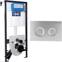 Инсталляция Bettoserb Sava Fix Slim для унитаза с клавишей смыва Хром глянец арт-SET40006469 — фото 1, Инсталляции для унитазов