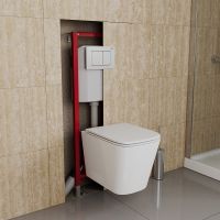 Инсталляция D&K для унитаза с Белой клавишей смыва арт-DI8640116 — фото 5, Инсталляции для унитазов